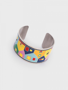 Широкий кафф-браслет с эмалью