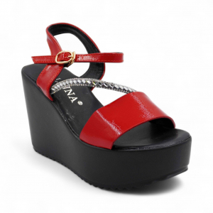 Босоножки на платформе L3-18HL красные