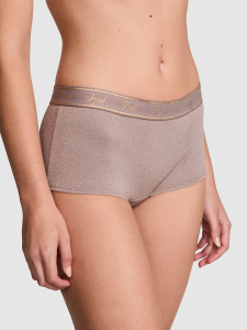 Logo Cotton Shimmer Boyshort Panty