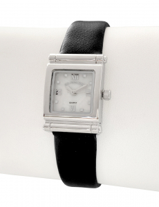 LADIES BLACK STRAP SQUARE FACE WATCH