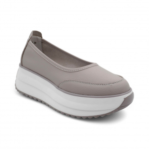 Кроссовки из натуральной кожи LQ160-2 бежевые