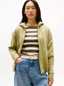Relaxed Fit Plush-Lined Zip Hoodie
