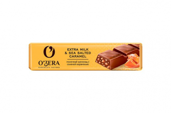 «O'Zera», шоколад молочный Extra Milk &Sea Salted caramel, 45 г (упаковка 30 шт)