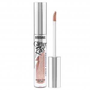 Тени для век жидкие Glitter Rock LUXVISAGE розовый 303 pink quartz  мерцающий финиш