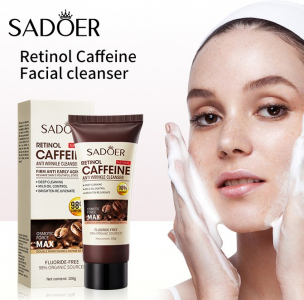 Обновляющая пенка для умывания с ретинолом и кофеином SADOER, 100 гр.