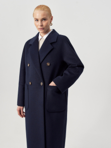 Шерстяное пальто с мембраной и утеплённой спинкой