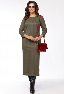 Платье Taita plus 2428 бежево-черный