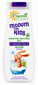 Шампунь-гель-пена 3 в 1 MODUM FOR KIDS детский нежный уход 400мл