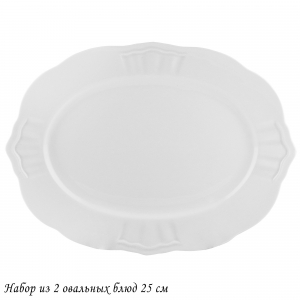 118-156 Набор из 2 овальных блюд 25см RESTO в под.уп.(х24)Фарфор
