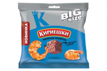 «Кириешки Big Size», сухарики «Жареная креветка», 80 г