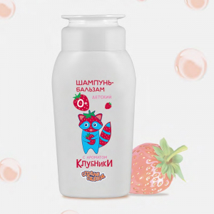 Шампунь-бальзам детский с 0 лет КЛУБНИКА 