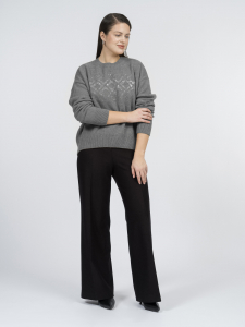 Джемпер с вышивкой из 100% шерсти мериноса