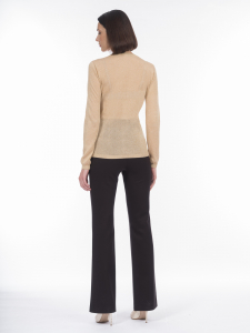 Брюки из вискозы с асимметричным вырезом на поясе