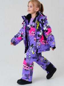 Комплект зимний для девочки: куртка, полукомбинезон