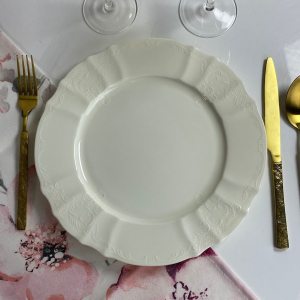 225-056 Набор из 6 тарелок 27см  MARIA CREAM в под.уп.(х4)Костяной фарфор