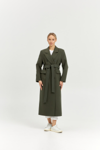 Пальто женское демисезонное 26326 (хаки)