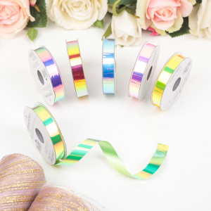 Лента упаковочная для декора и подарков, неон, 1.2 см ? 5 м
