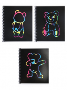 Тетрадь 80 листов, в клетку, на гребне Bear
