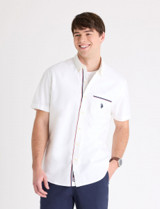 SHORT SLEEVE SIGNATURE STRIPE OXFORD SHIRT