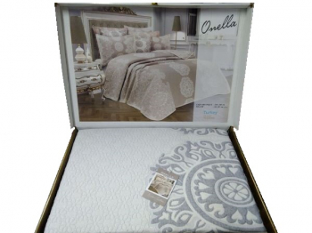 Покрывало EFOR гобеленовое двухстороннее ONELLA (240*260) c наволочками серый GRI