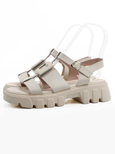 08-PEY195-2 LT. BEIGE Босоножки женские (натуральная кожа)