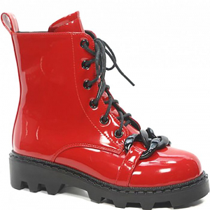 51-0025A крас Ботинки деми для девочек (30-35)/12