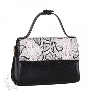 Сумка женская кожаная 23010G black white Vitelli Grassi/30