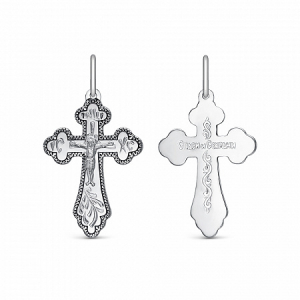 201.55 крест из серебра частично черненый штампованный