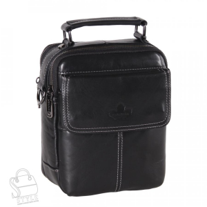 Сумка мужская кожаная 22666Z black Zinimsk
