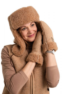 Варежки меховые РОДИНА шоколад