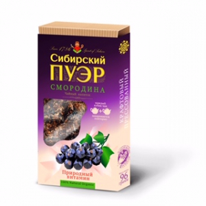 “Сибирский пуэр” со смородиной, плиточный, 96г
