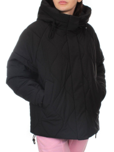 286 BLACK Куртка зимняя облегченная женская (верблюжья шерсть)