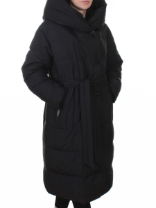 A625 BLACK Пальто зимнее женское (200 гр. био-пух)