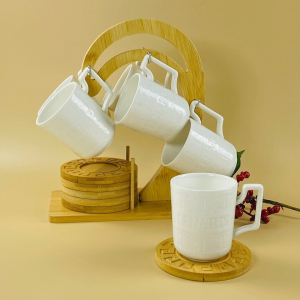 140-116 Чайный набор 12пр. 240мл на подставке BAMBOO в под.уп.(х8)Фарфор