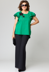 Блуза EVA GRANT 7250-1 изумруд