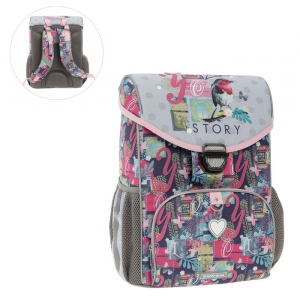 Ранец школьный на замке, 37?25?14 см, Erich Krause ErgoLine 15L, Bird Story 52588