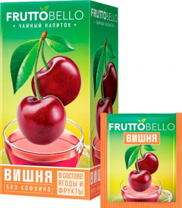 «Fruttobello», чайный напиток «Вишня», 25 пакетиков, 37,5г