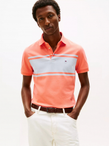 Slim Fit Block Stripe Polo