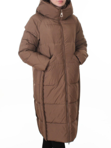 018 BROWN Пальто зимнее женское (200 гр. холлофайбер)