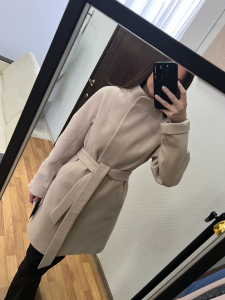 Пальто женское демисезонное 27101 (бежевый)