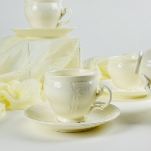 225-062 Кофейный набор 12пр. 120мл MARIA CREAM в под.уп.(х6)Костяной фарфор