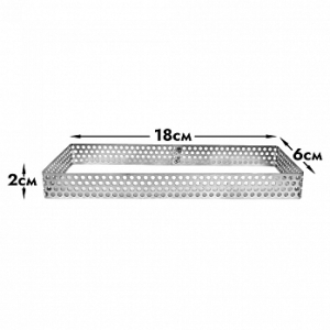 Форма для выпечки, прямоугольник перфорированный 6*18 см, h=2 см