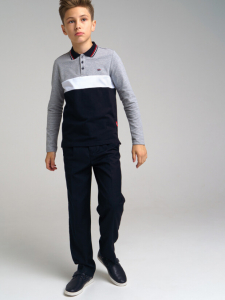 Футболка-поло с длинным рукавом для мальчика