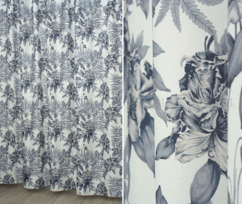 Портьера Лен печать Алиша