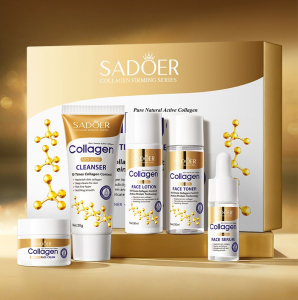 Дорожный набор для ухода за кожей с коллагеном SADOER, 5 средств.