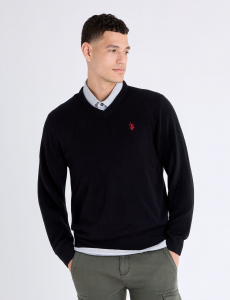 SOLID V-NECK SWEATER