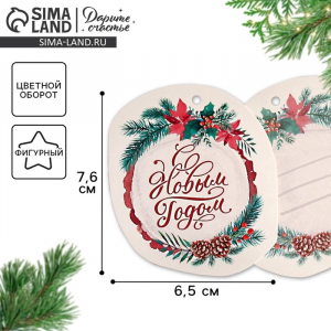 Шильдик новогодний декоративный на подарок «Зимняя сказка», 6.5?7.5 см
