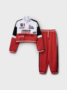 Комплект для девочки: толстовка, брюки