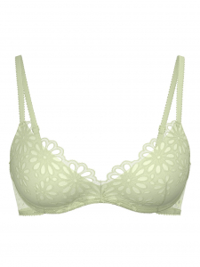 Sexy Tee Daisy Eyelet Wireless Push-Up Bra Top