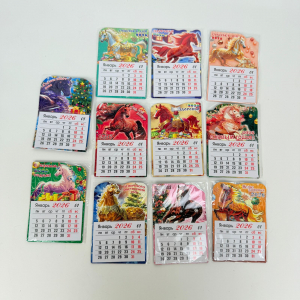 Магнитный календарь с пожеланиями - Год лошади 60 шт в уп (арт. ZF-1)